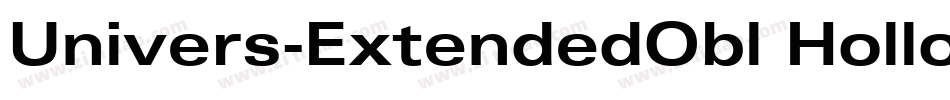 Univers-ExtendedObl Hollow字体转换